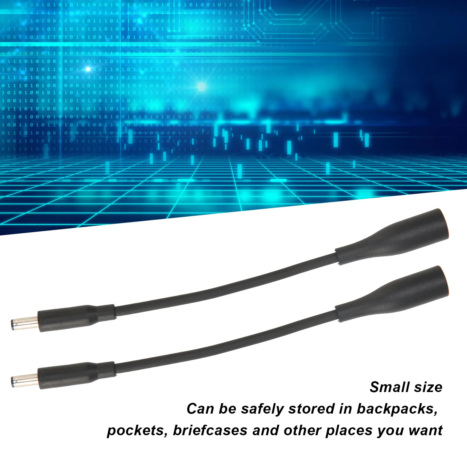 Adapter Cable Plug and Play Tip Adapter Converter Cable 7.4x5.0mm To 4.5x3.0mm Practical Black Appearance for Dell Laptop