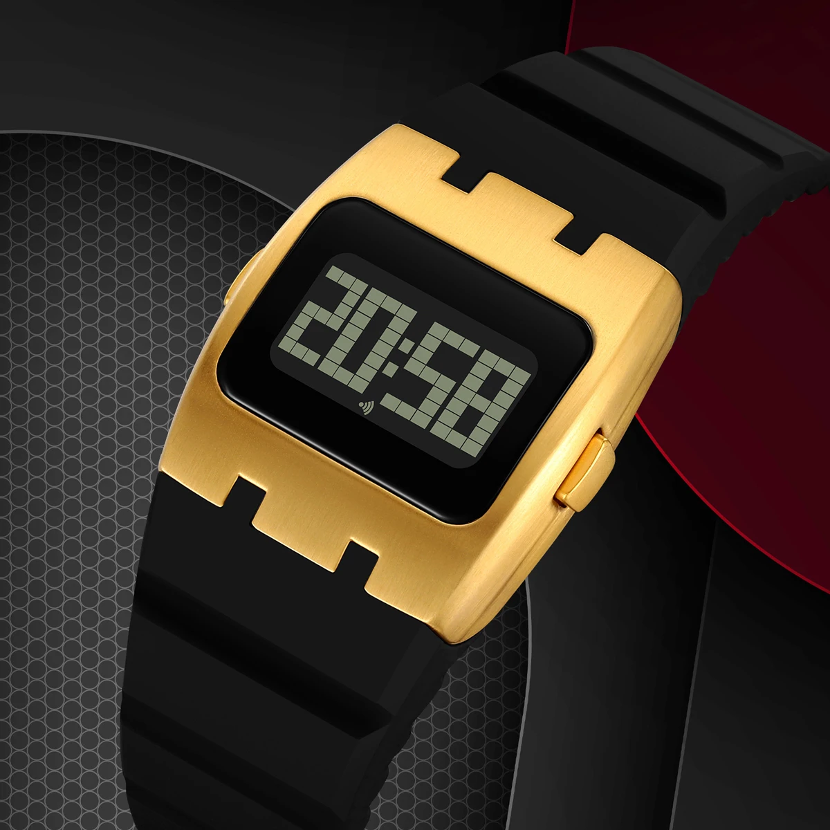 

Спортивные часы с электроникой для мужчин, женщин, студентов, черные силиконовые цифровые мужские часы, ремешок со светодиодным дисплеем, противоударные часы