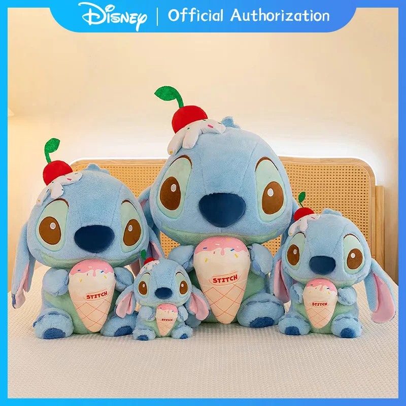 28CM-80CM New Disney Lilo & Stitch Ice Cream Summer Limited Edition Pluszowa zabawka Kreskówka Wypchana lalka Anime Pamiątka Prezent urodzinowy