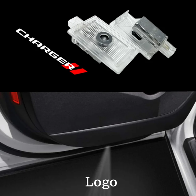 2PCS Car Door Led Light Ghost Shadow Welcome Lamp For Dodge Charger Auto Accessories Laser Projector Lights