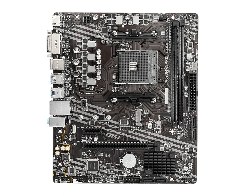 MSI A520M-A PRO Motherboard A520M AM4 DDR4 Micro-ATX M.2 NVMe