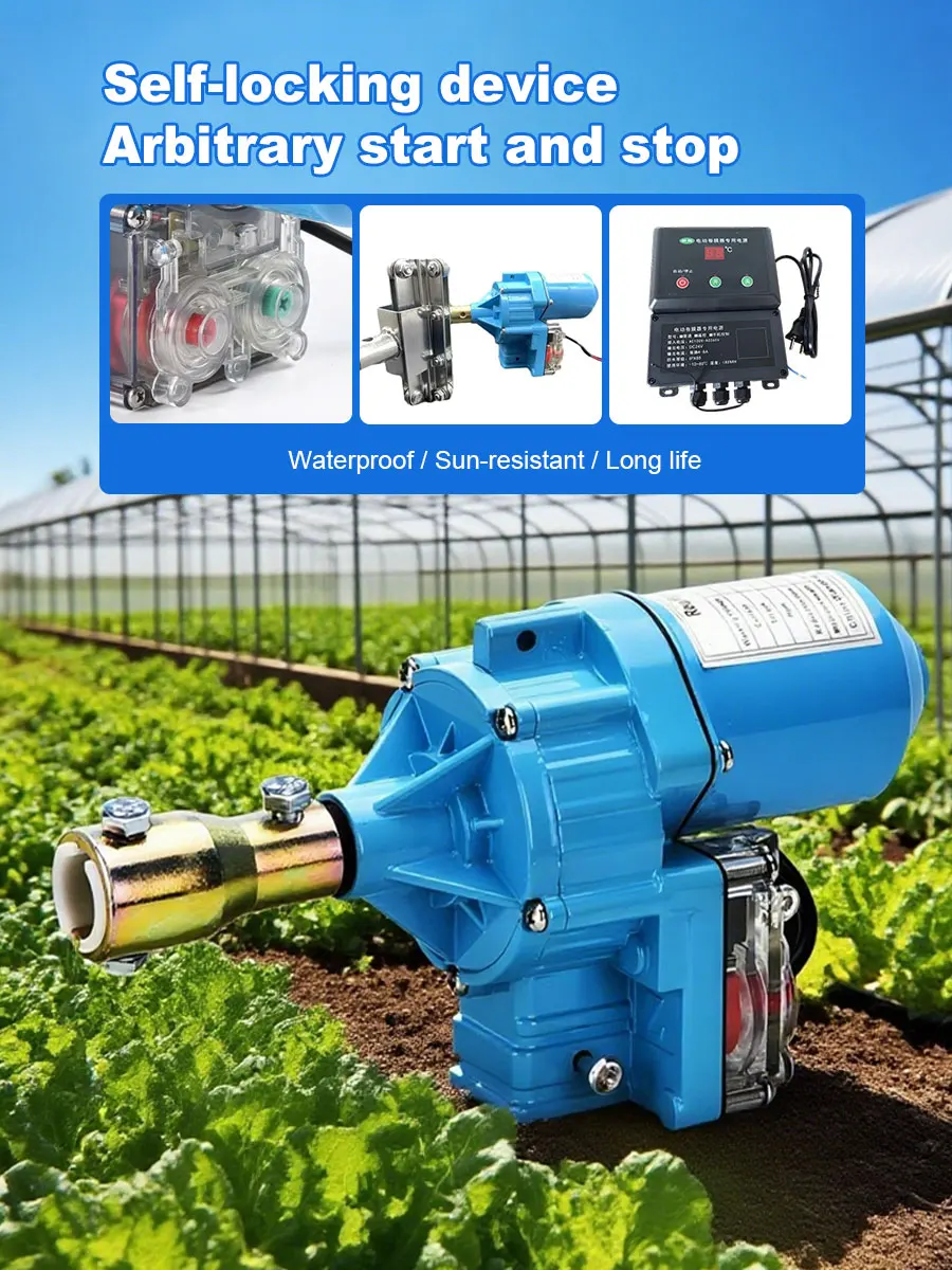 Electric Film Roller Greenhouse Roll Up Tools 24V Motor Electric Film Roll Machine 100W/150W Film Winding Machine