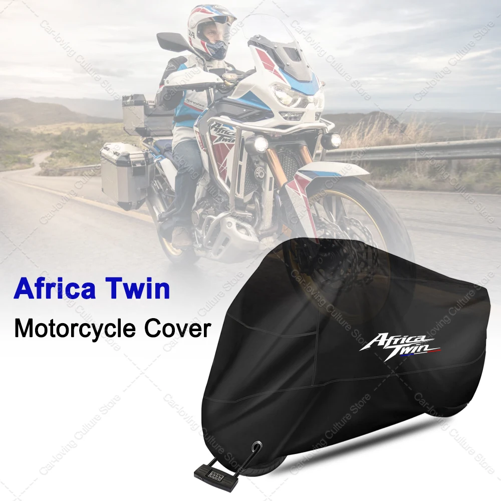 

For Africa TwinMotorcycle Accessories Motorcycle Cover for All Seasons Outdoor Rain Dustproof UV Protector Covers（295*110*140）