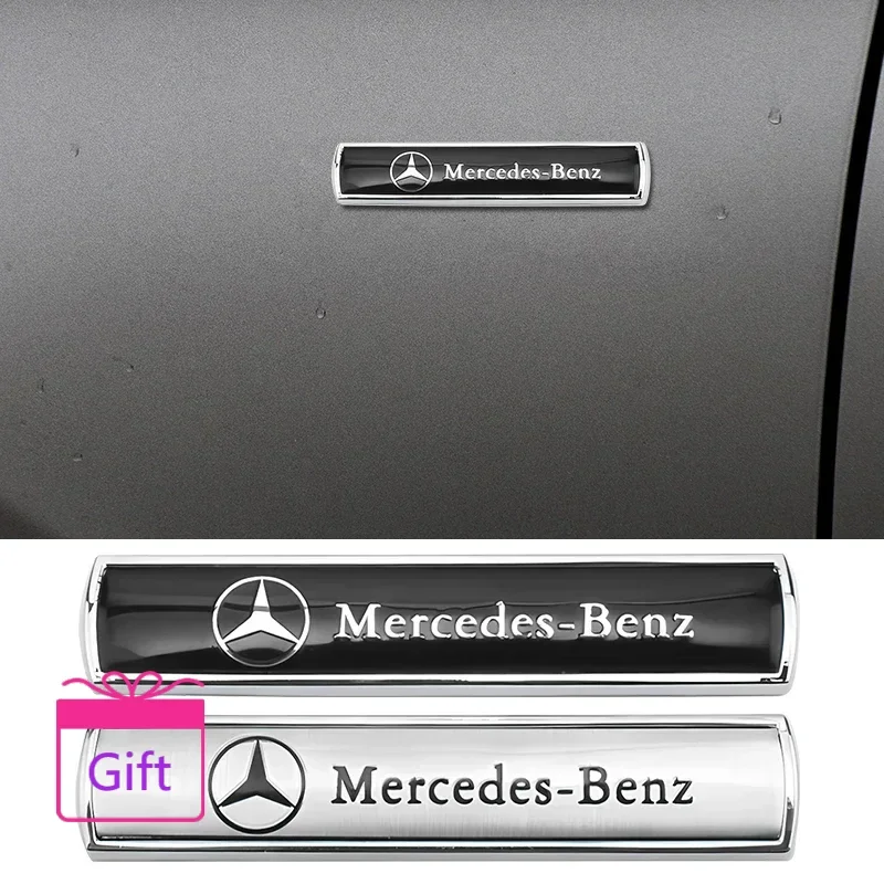 2 قطعة ثلاثية الأبعاد شعار معدني شارة السيارة ملصق اكسسوارات لمرسيدس بنز W203 W204 W205 W206 W176 W177 W212 W213 X156 X253 W117 W118