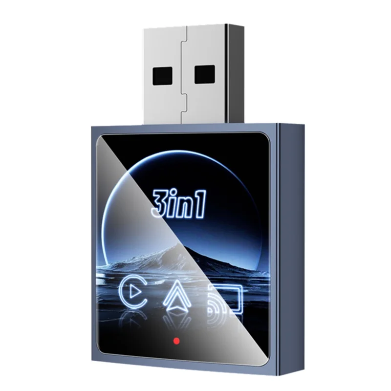 DIGIT-Smart Carplay Wireless Adapter Android Auto Mirror Link 3 In 1 USB Dongle Wired To Wireless Plug And Play