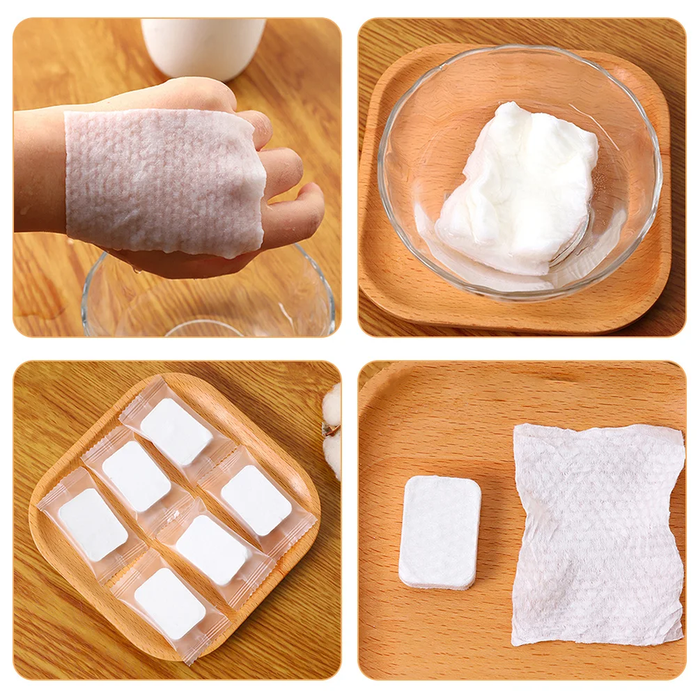 แผ่นเช็ดเครื่องสำอางแบบอัดแน่น ไม่ถักทอ สำหรับทำความสะอาดรูขุมขนอย่างล้ำลึก ขจัดเซลล์ผิวที่ตายแล้ว ควบคุมความมัน ล้างหน้า