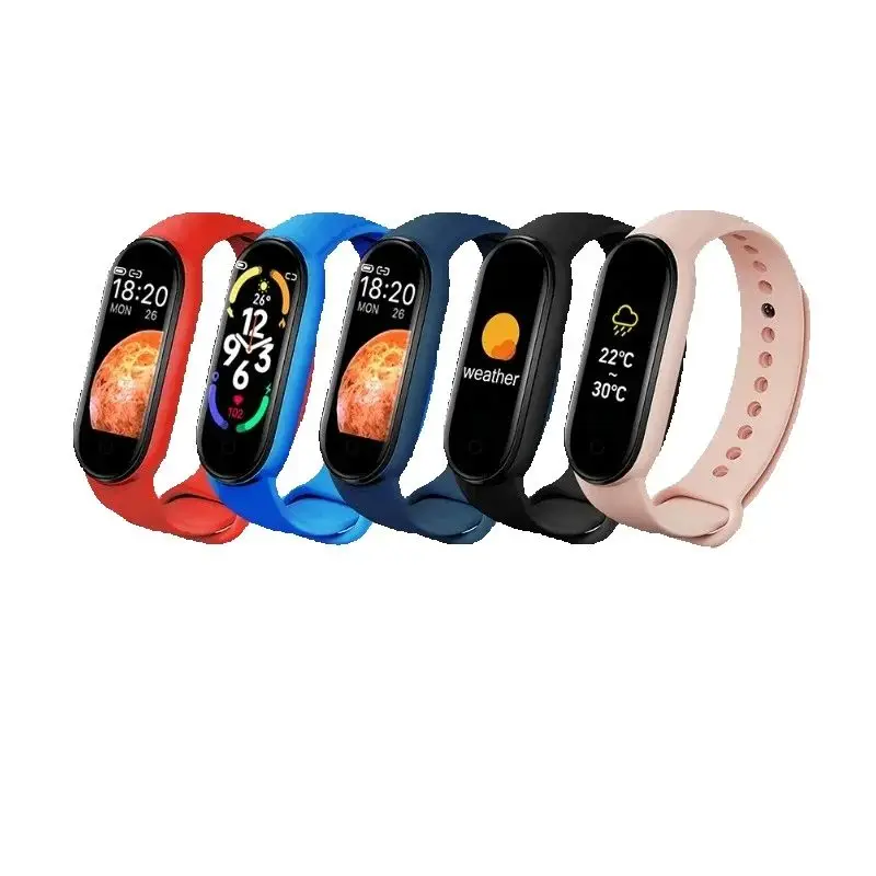 

Xiaom Новый Смарт-браслет M7 Силиконовый смарт-браслет с пульсометром Различные циферблаты Фитнес-трекер Артериальное давление Спортивный браслет 7