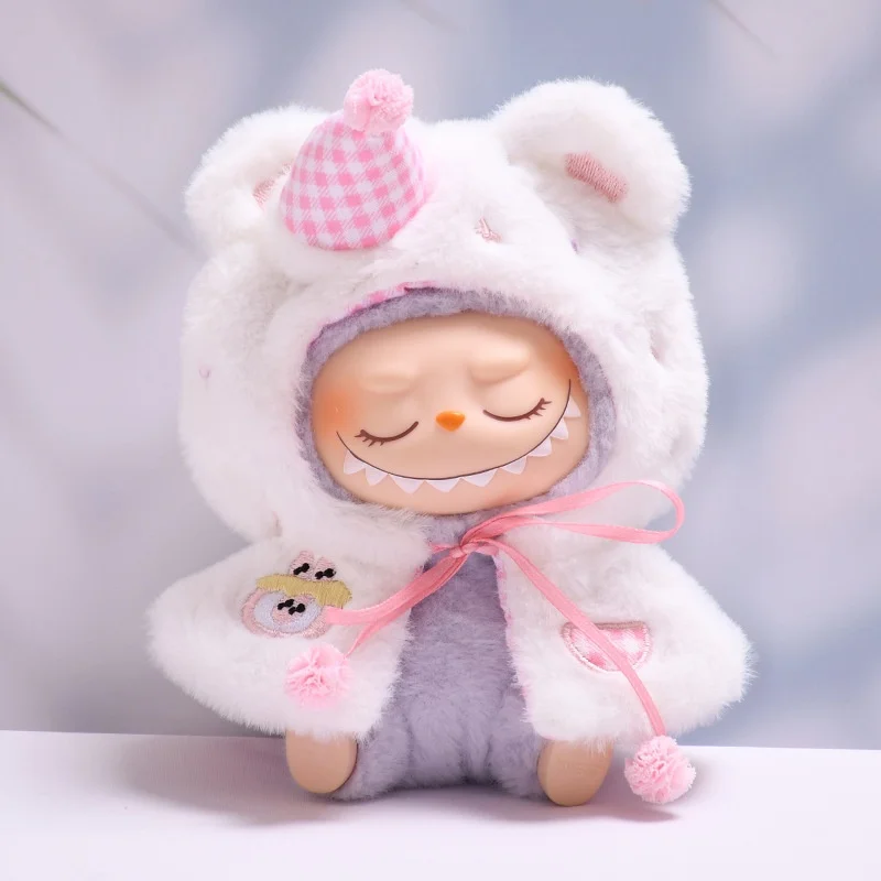 Only clothes】 Second-generation sitting party lapel accessory clothes cake hat cloak cape labubu baby clothes cute replacement o