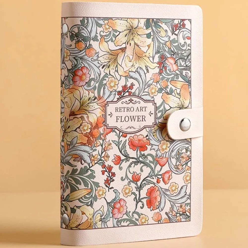 Caderno A6 com Botão para Dinheiro, Resistente a Respingos, Planejador Diário, Caderno de Orçamento, Agenda Acadêmica Semanal com Estampa Floral