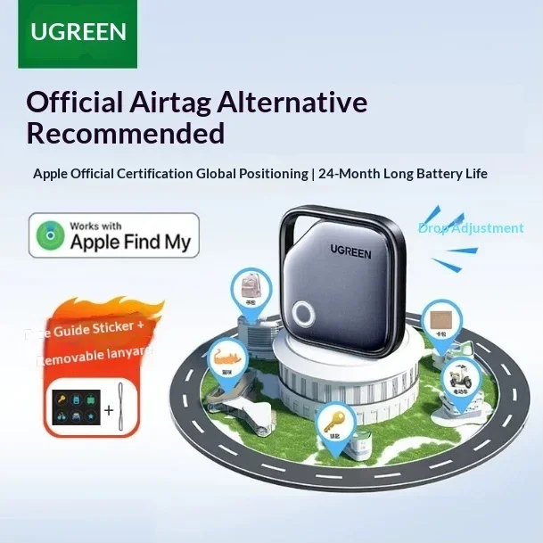 UGREEN CM816 45297 FineTrack Smart Finder Bluetooth Tracker Tag for Apple Find My iPhone iPad Mac