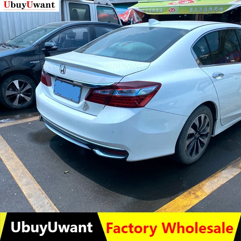 UBUYUWANT Per Honda Accord 9 th Tronco Spoiler In Plastica ABS Auto Ala di Coda Decorazione Per Honda Accord Spoiler 2014 2015 2016 2017