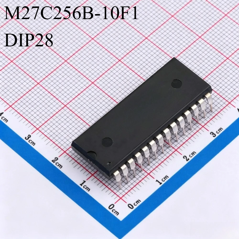 5PCS/ 10PCS M27C256-10F1 M27C256B-10F1 M27C256 27C256 M27C256B DIP28 IC EPROM UV 256KBIT 100NS Memory Chips best Quality