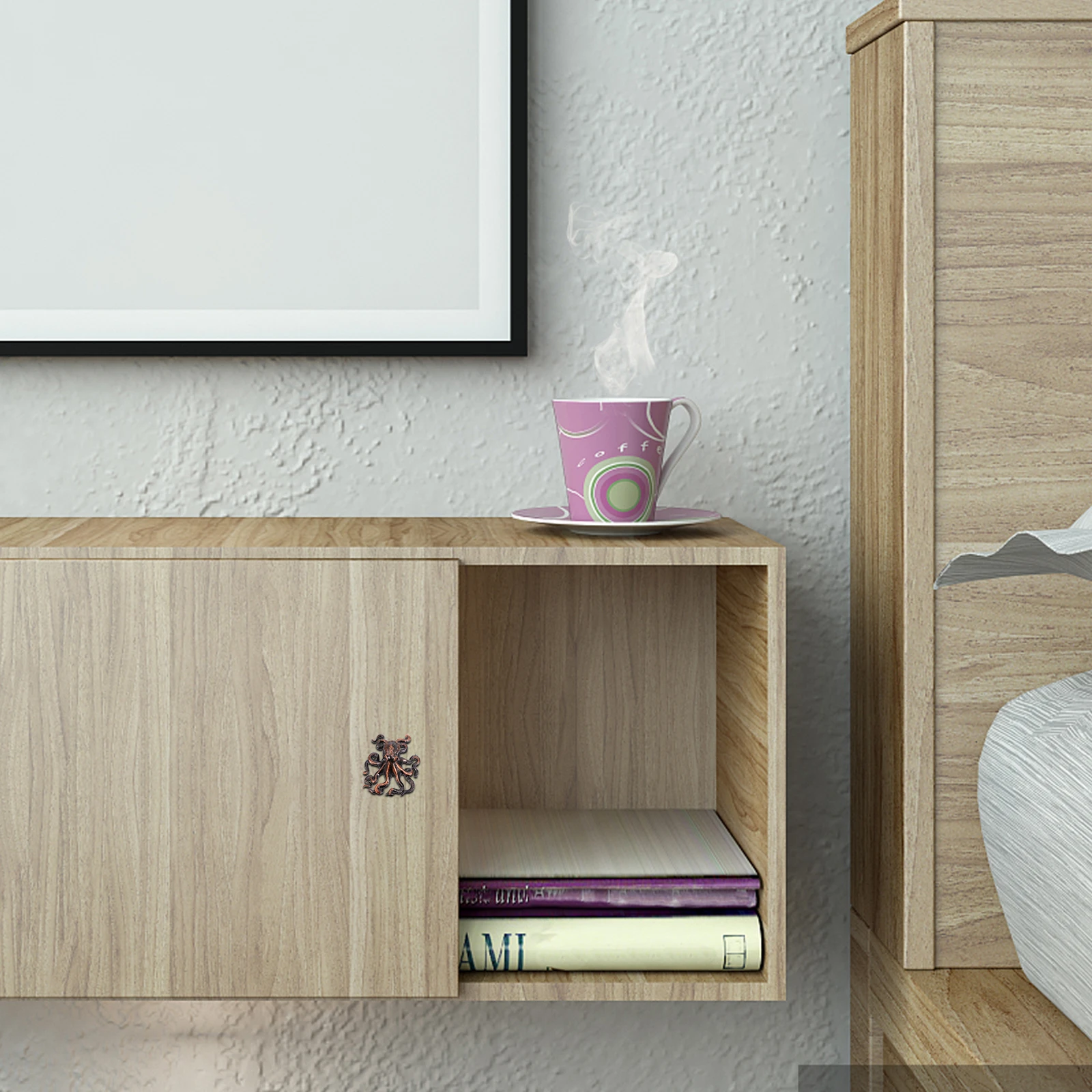 

1Set Octopus Cabinet Handle Zinc Alloy Nautical Door Hardware for Bathroom Drawer Pulls Nautical Door Hardware