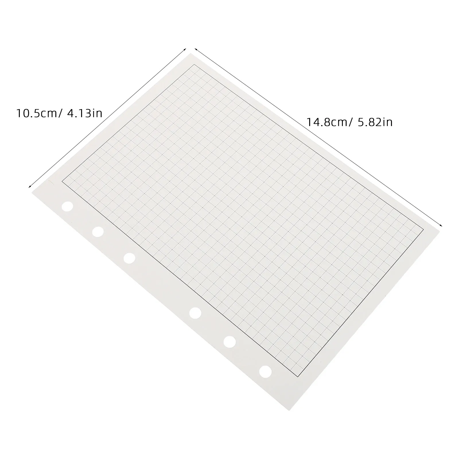 100Pcs Loose Leaf Journal Paper Refill for 6 Hole Binder Graph Grid Sheets Planner Filler Pages Project School Office