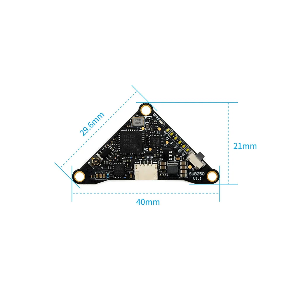 Sub250 Send T400 VTX Video Transmitter 5V 25.5mm*25.5mm M2 for Below 250g Small FPV Drone Accessorie with UFL Antenna Interface