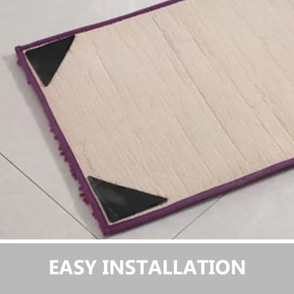 

4pcs Carpet Fixing Stickers Non Slip For Hardwood Floors Diy Corner Protectors Area Rugs Mat Holders Tape