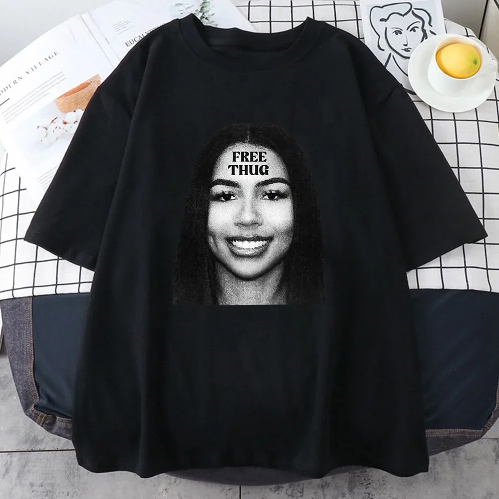 Mariah The Scientist Rapper T-shirt FREE Thug Slime Graphic Tee-shirt Ropa Mujer Streetwear Summer Cotton Tees Short Sleeve Tops view 2