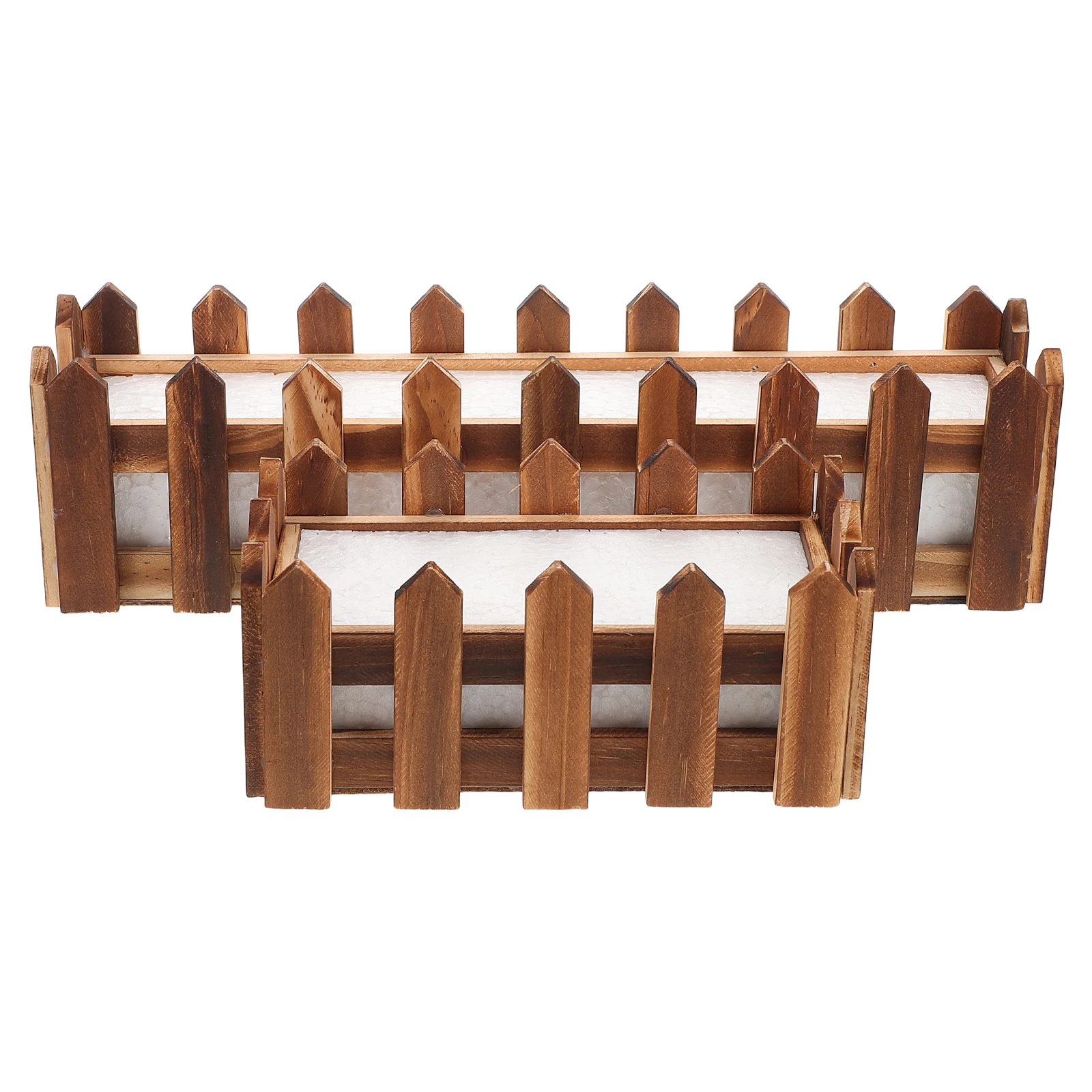 Maceta rústica de madera para valla de piquete, maceta para balcón, Patio, interior y exterior, decoración de granja, accesorios de arreglo de flores, 2 uds.