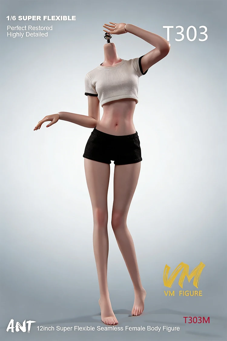 ANT AB001 T302 T303 T307 1/6 Schaal Vrouw Grote Borsten Super Flexibele Naadloze Lichaam 12 ''Vrouwelijke Soldaat Action Figure poppen Speelgoed