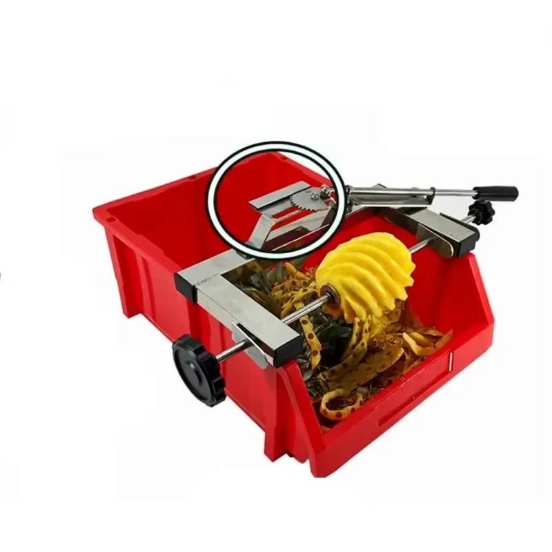 Stainless Steel Manual Pineapple Peeler Corer Slicer Kitchen Tool for Cantaloupe Melon Mango Fruit Vegetable Peeling Gadget