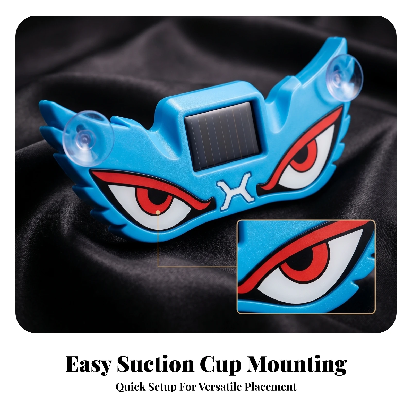 Evil-eye Shaped Suction Cup Car Light Solar Powered Vehicle Item for Daily Use Interior Decor in Cars view 5