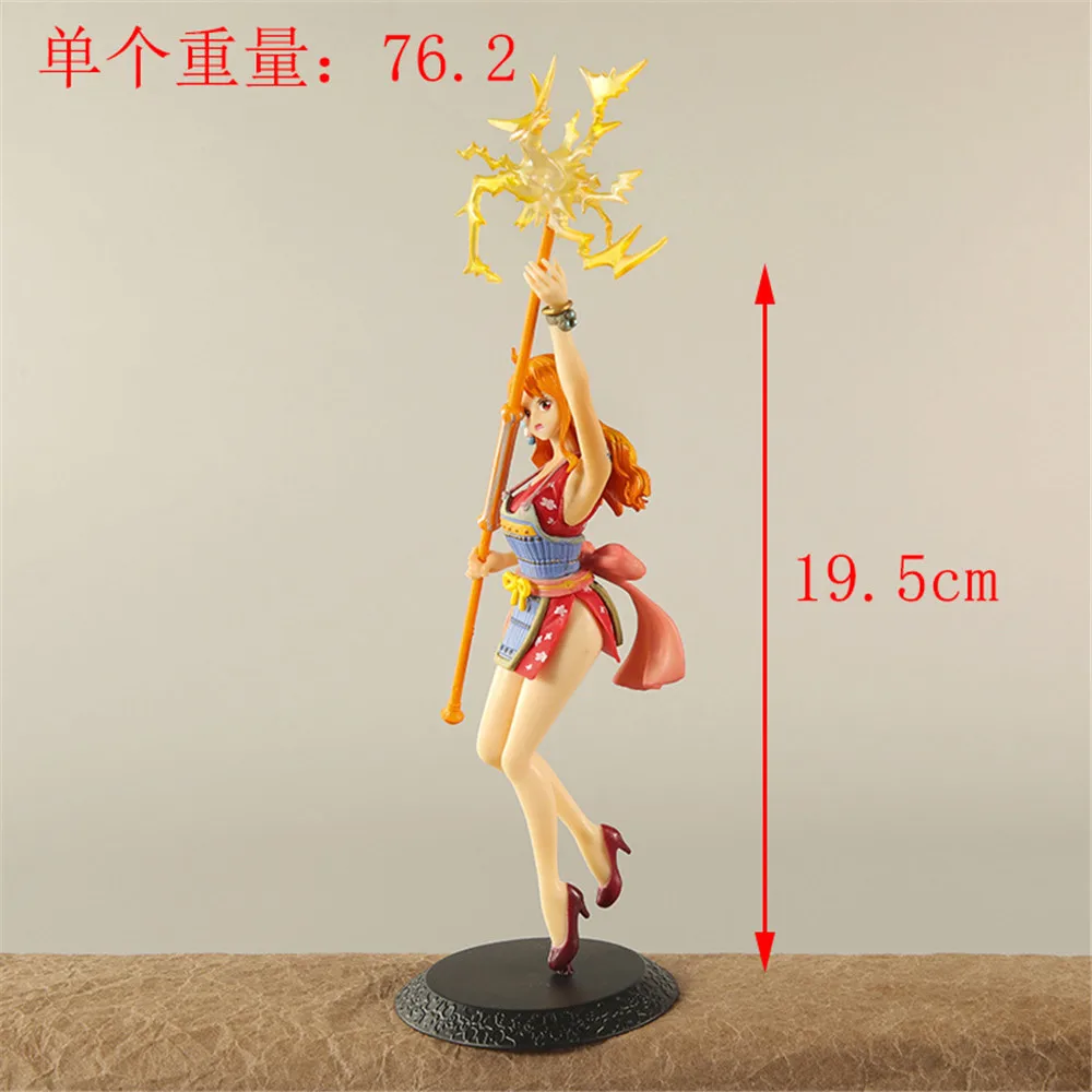 19cm Anime One Piece Nami Perfect Clima-Tact Weapon PVC Action Figure Collectible Doll Figurine Model Toys Kids Gifts