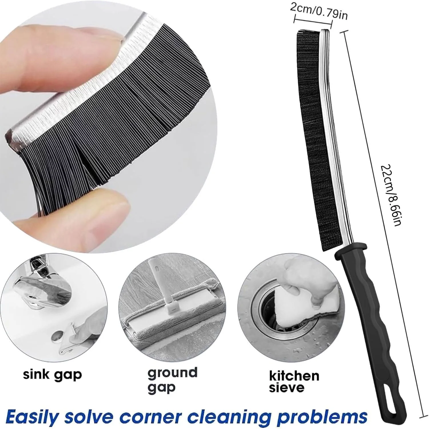 Crevice Cleaning Brush,New Multifunctional Cleaning Brush Tool, Bathroom Gap Brush, , Kitchen, Bathroom, Window, Vehicle, Faucet