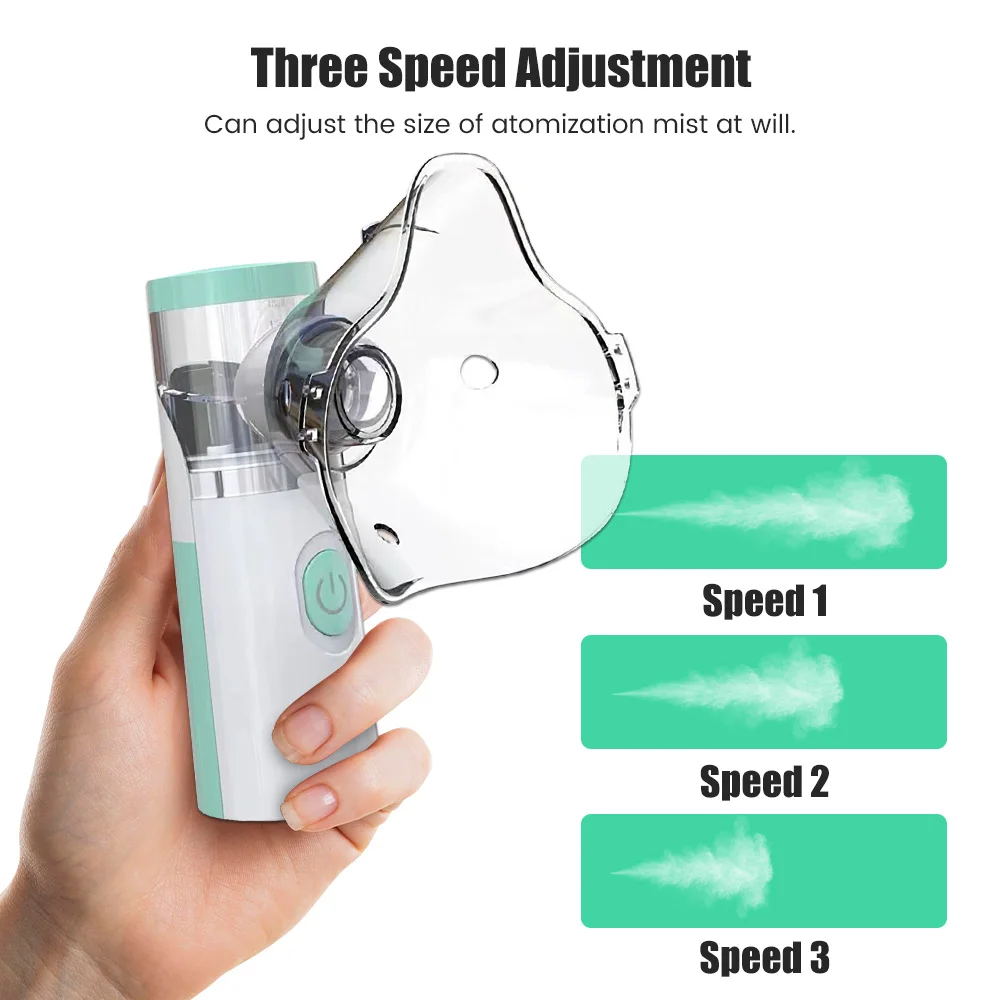 Ultrasonic Atomizers Mini Mute Asthma Inhaler Handheld Nebulizers Machine Portable Medical Nebulizer For Adults Children Health