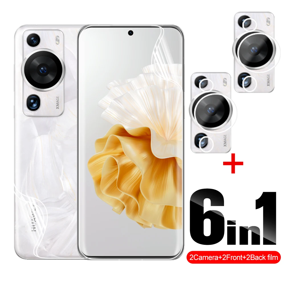 6in1 Frente Voltar Hidrogel Film Para Huawei P60 Pro Camera Screen Protector HuaweiP60 Art hauwei p60art P60Pro proteger filme Capa