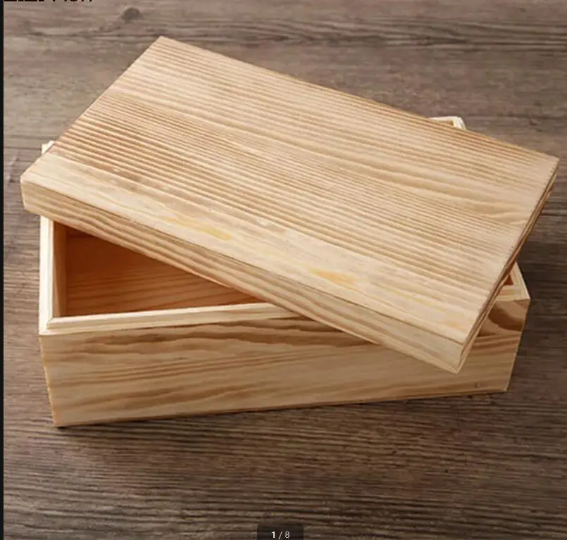 

Solid Wood Desktop Storage Box Rectangular Jewelry Bedroom Cosmetic Container Kitchen Candy Snack Ornaments