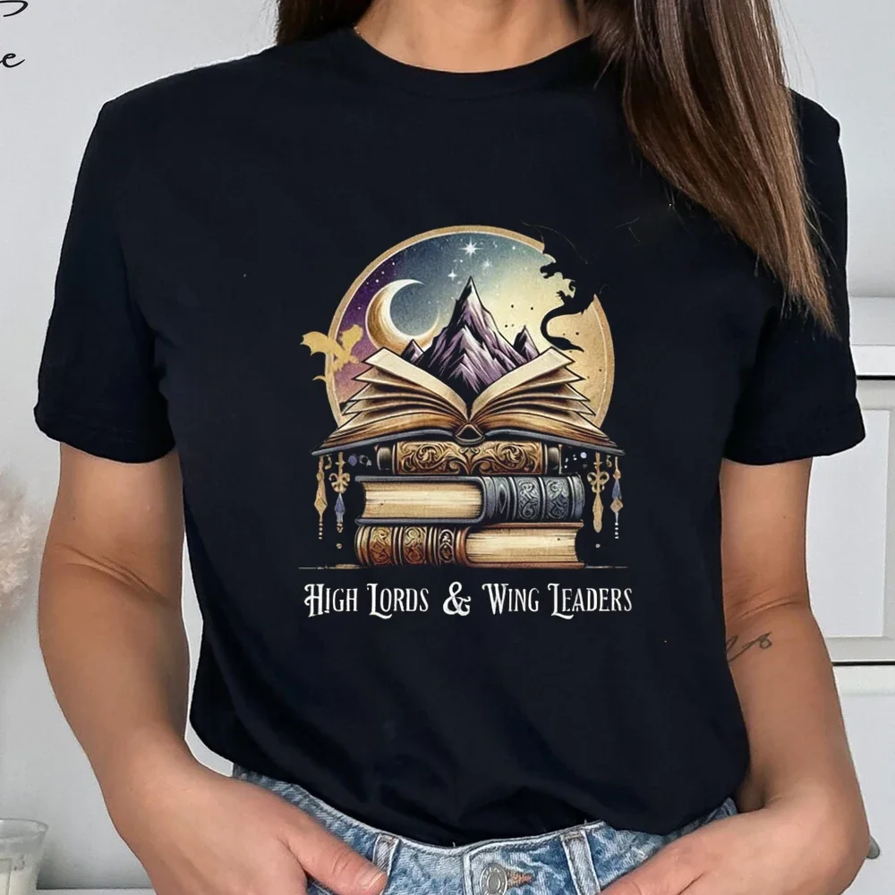 عالية لوردز و قادة الجناح مطبوعة T-العصرية كتاب عاشق هدية للجنسين قصيرة الأكمام ريترو الشارع ملابس علوية على الموضة غير رسمية