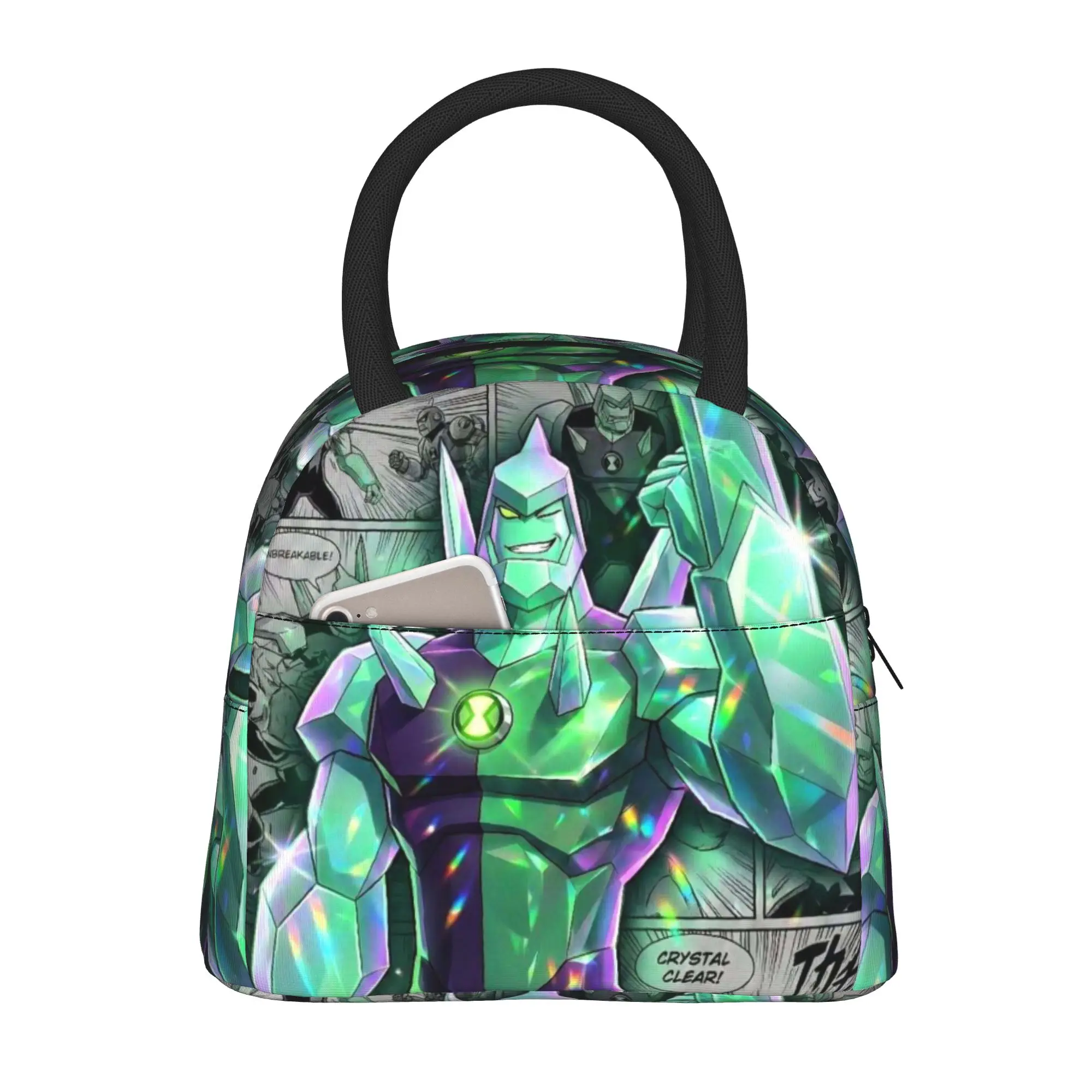 Back to school season  Portable Food Pouch Diamondhead Ben10 Crystal Alien New Super Quality Daily Snack Storage Lunch Bag