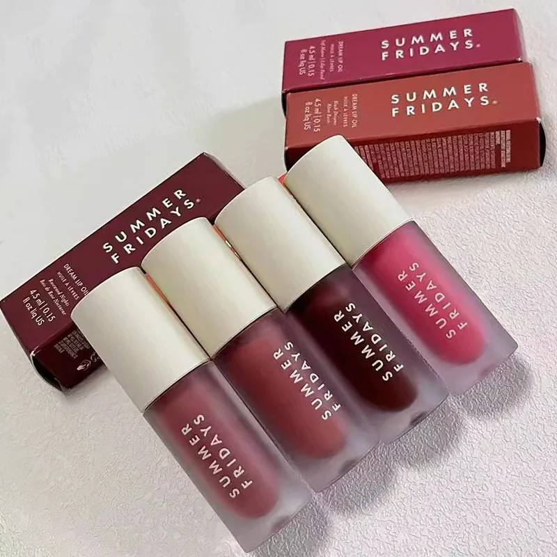 Refranes de verano, aceite de labios de nube rosa, esmalte de labios hidratante Beige, brillo de labios hidratante y nutritivo, bálsamo de mantequilla, cuidado del traje de belleza