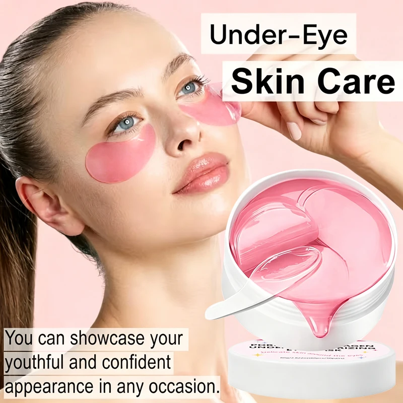 Collagen and Hyaluronic Acid Eye Mask, Intensely Moisturizing, Deeply Nourishing, Makes the Skin Around the Eyes More Delicate and Hydrated, Gives the Skin a Radiant Glow, Bids Farewell to Dryness and Dullness, Eye Care, Eye Mask, Eye Patch, Perfect Christmas Gift