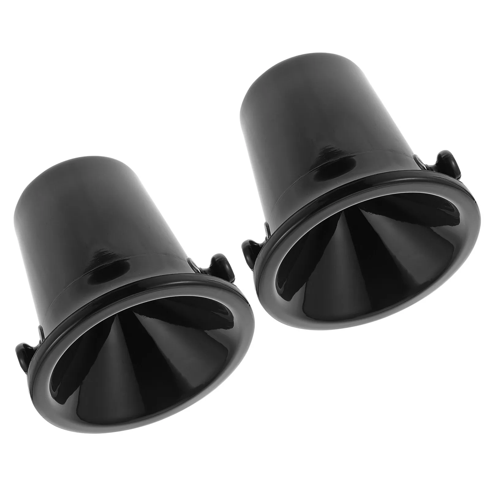 

2Pcs Plastic Ice Bucket Wine Tasting Spittoon Black Round Dual Handle with Inner Funnel Premium Look for Bars Tastings