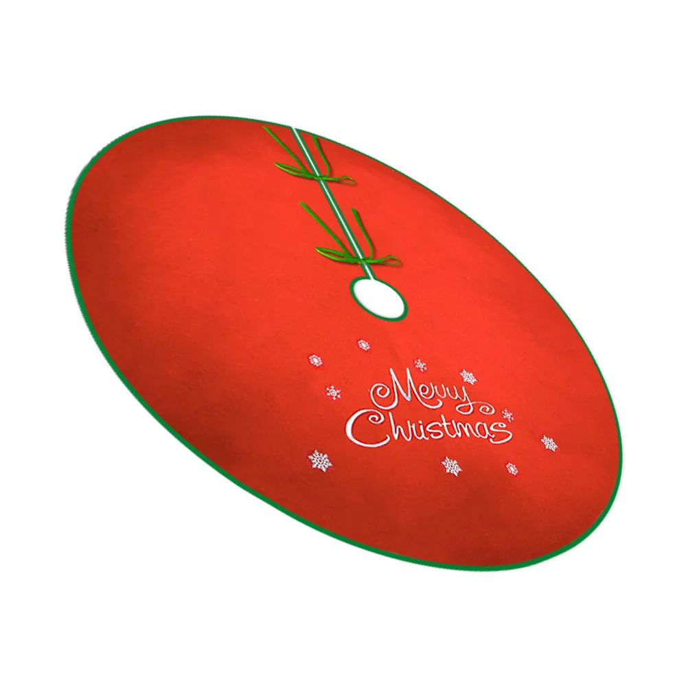 

1pc Christmas Tree Skirt High-Quality Cloth Decorative Mat Tree Bottom Snowflake Pattern Holiday Party Decoration Xmas