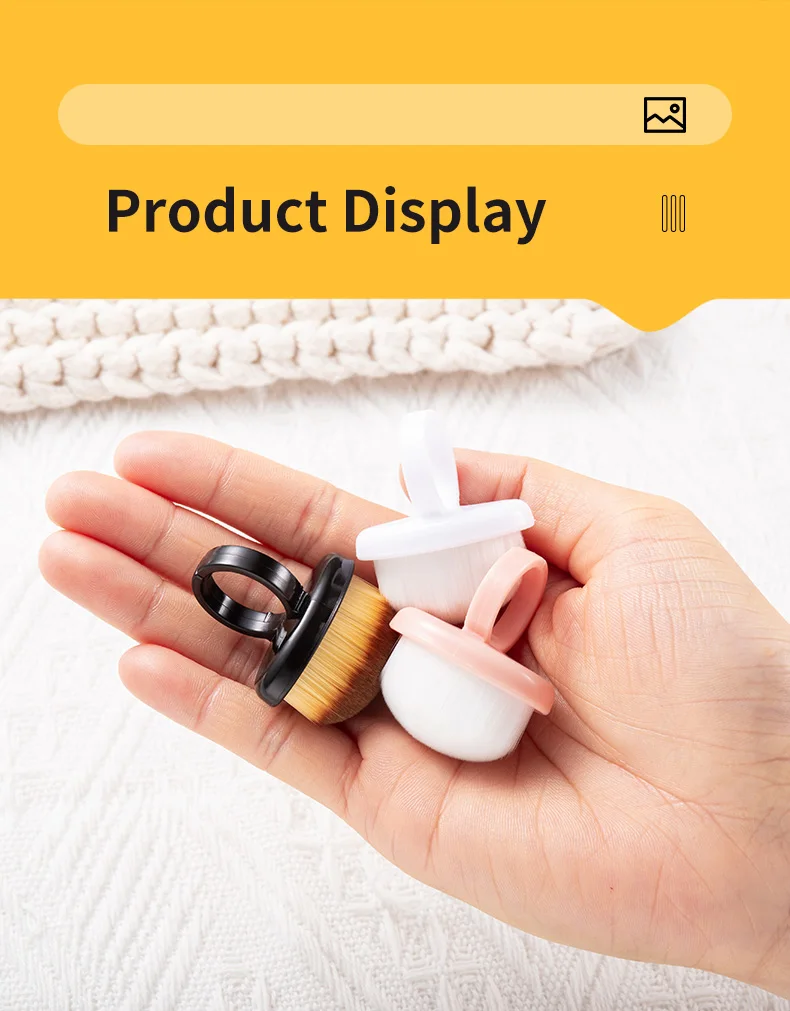 1/10 Stück Maniküre-Staubpinsel mit dichten Borsten, Fingerring-Staubwedel, Nagellack-Pulverreiniger, Nagelkunst-Essential, Salonbedarf – Detail 12
