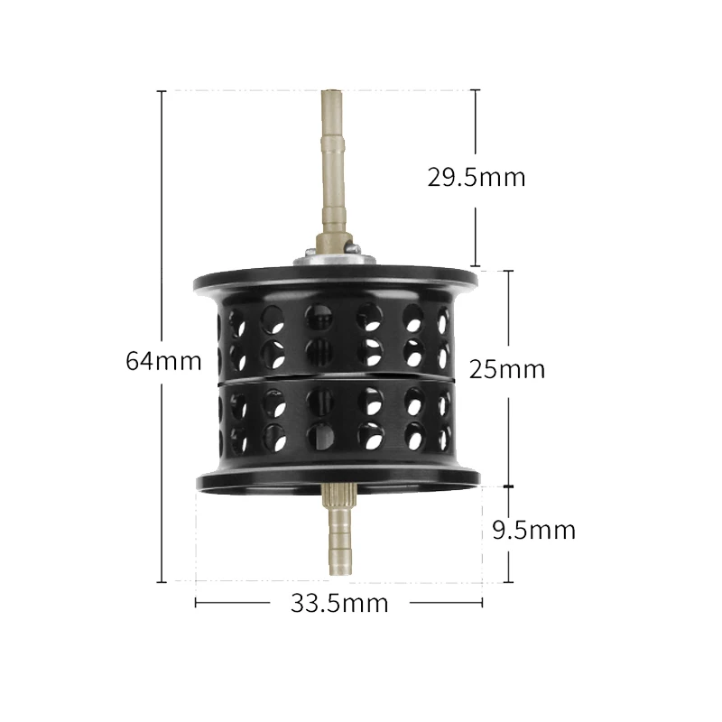Carrete Baitcasting bobina poco profunda – Freno magnético pesca ligera - imagen 4