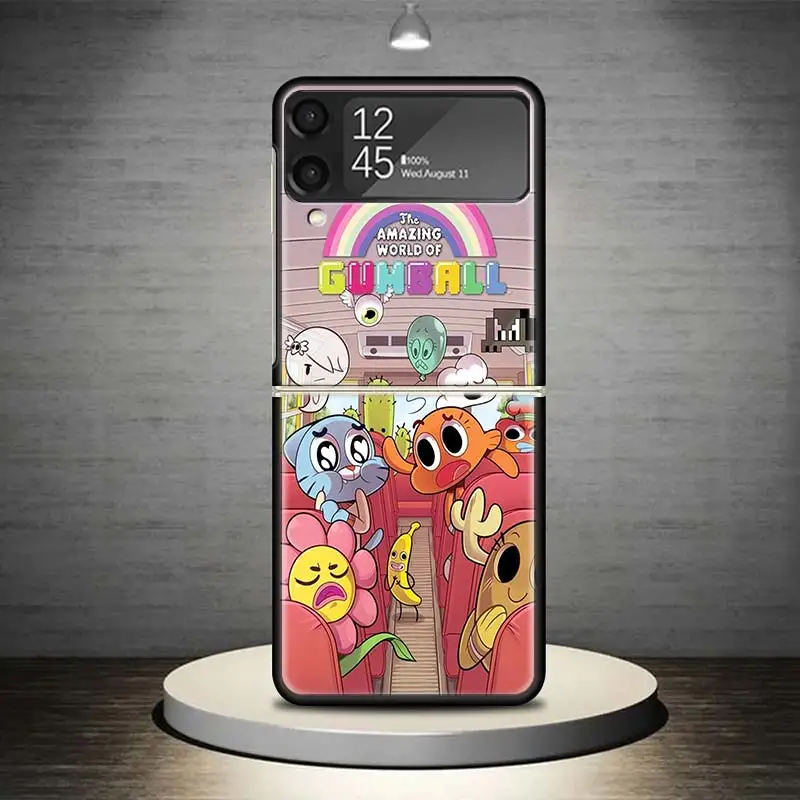 The Amazing World Gumball Phone Case For Samsung Galaxy Z Flip 6 5 4 3 5G Black Cover ZFlip6 ZFlip4 ZFlip5 ZFlip3 Coque Fundas B image 4
