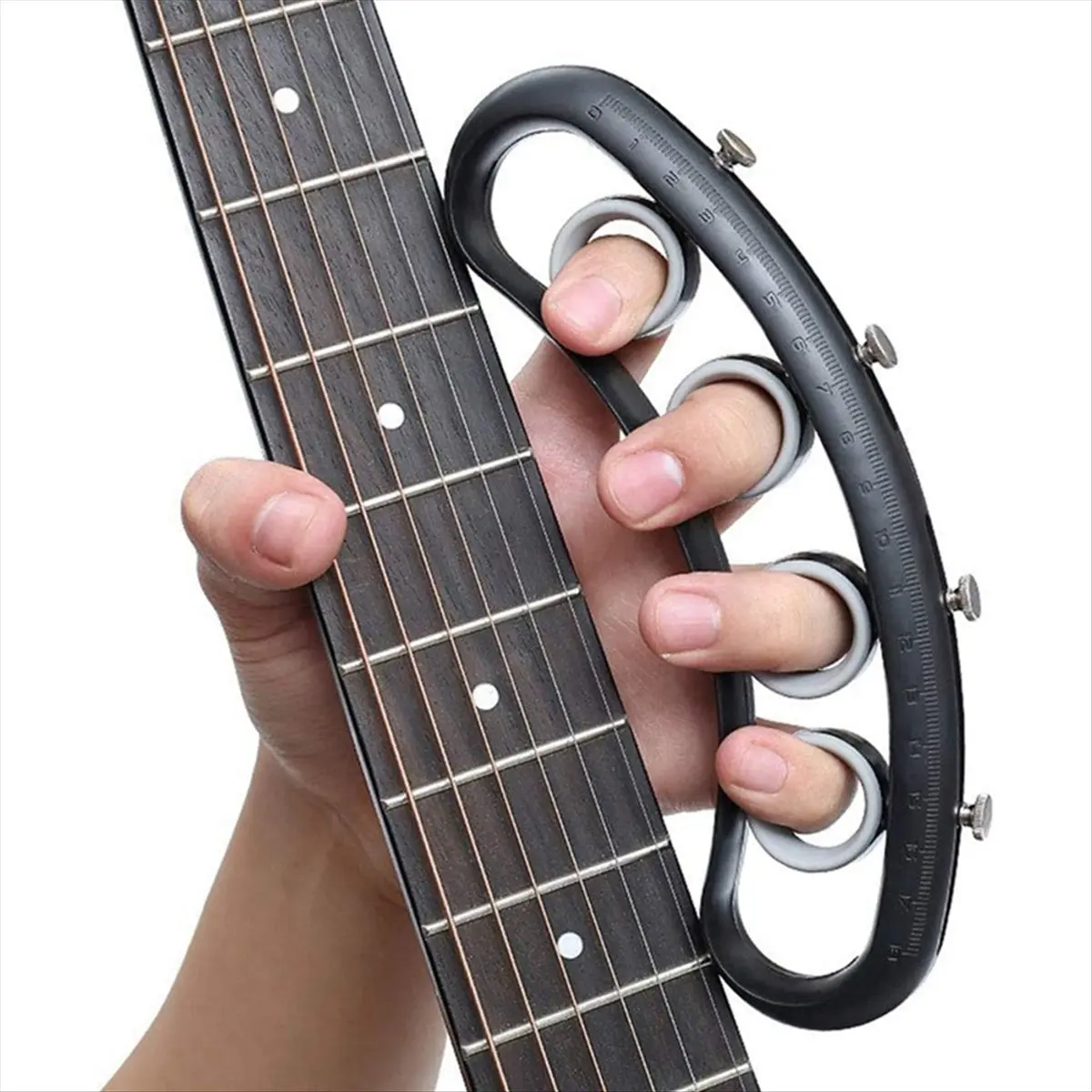 【CHRISTMAS】Guitar Finger Expansion Finger Force Span Practing Trainer Tool,Bass Piano Finger Speed System Accessories Black