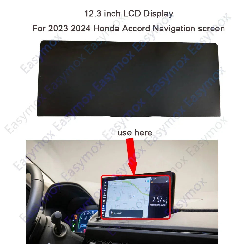 Touch Screen LCD Display for 2023 2024 Honda Accord Hybrid Sport/ EX-L/ Sport-L/ Touring Media Navigation Screen 8A700-30A-A21