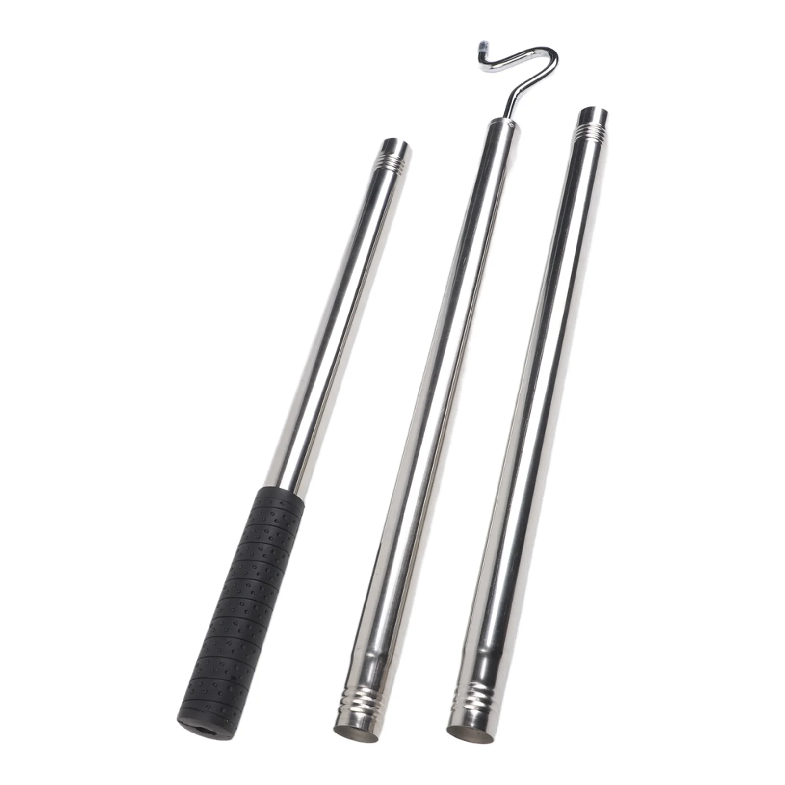 Extendable Clothes Rod 35 51 Inch Stainless Steel with S Hook for Ceiling or Wall Mount Suitable for Indoor and Outdoor Use