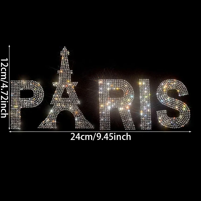 Babel Iron tower hot-fix diamond patch DIY patch iron on sweater T-shirt jacket fashion decoration large patch clothing accessor