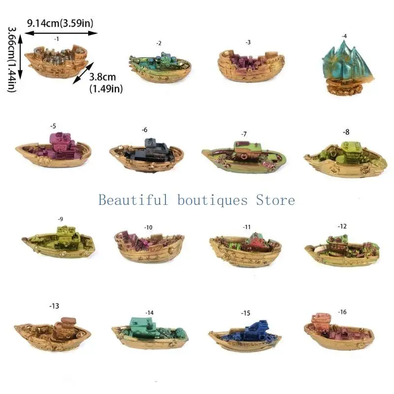 U4LF Desktop Decorations Silicone Mold Ship Ornament Epoxy Mold Crystal Ship Resin Molds Home Warship Ornament Mold