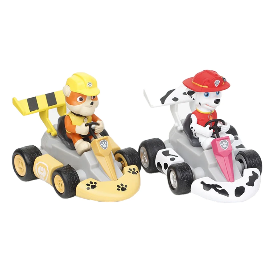 Paw Patrol Pull Back Car Marshall Rubble Chase Rocky Zuma Skye Dog Cartoon Animal Game Toy Action Figure Toy Kid Children Gift