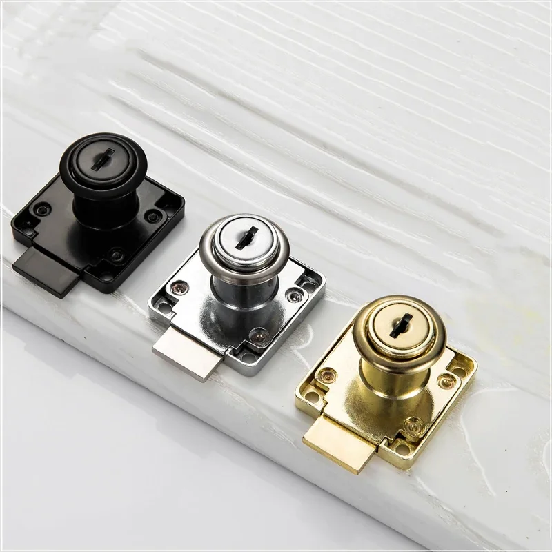 High-grade Desk Drawer Lock 22/32mm Silver Gold Blcak Wardrobe Locks Cabinet Locks Furniture Cam Locks Drilling  with Keys