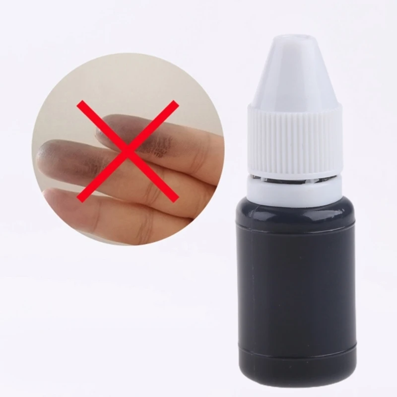 Premium-Stempel-Nachfülltinte, schwarze Nachfülltinte, 10-ml-Tintenflasche für die meisten Identitätsdiebstahl-Rollstempel