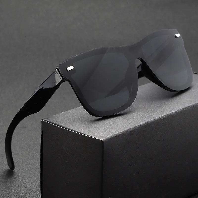 

New Joined Body Large Frame Square Sunglasses Men Multi Color Reflective Fashion Sun Glasses Women Travel Eyewear Oculos De Sol