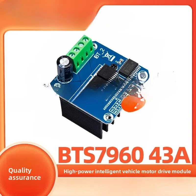 

Модуль драйвера двигателя умного автомобиля высокой мощности BTS7960, управление ограничением тока 43 А, полупроводниковый холодильный драйвер