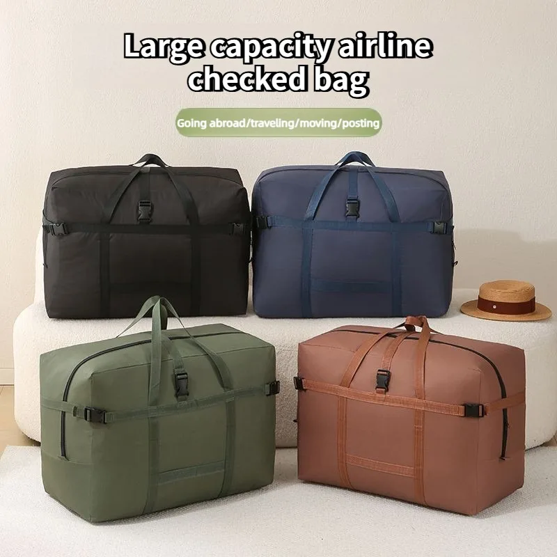 Extra Large Travel Duffel Bag with Trolley Sleeve Oversized Carry On Air Transport Home Storage Bag for Camping Moving Shopping